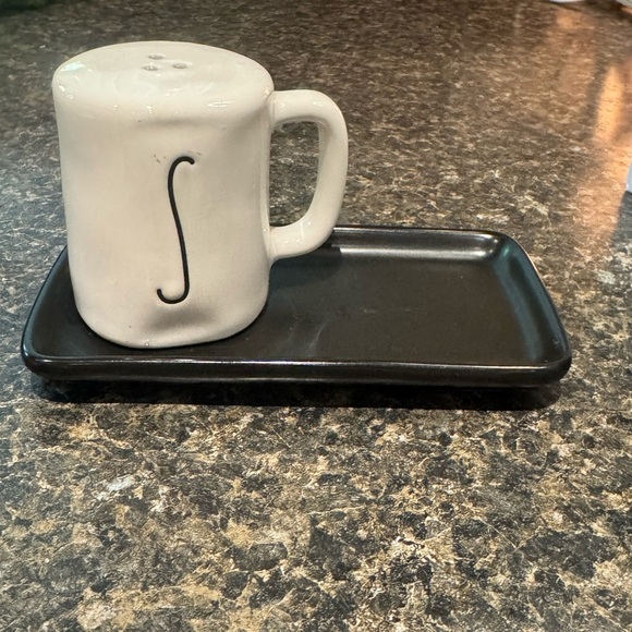 Rae Dunn Black and White Salt and Pepper Shaker Set - Picture 3 of 7